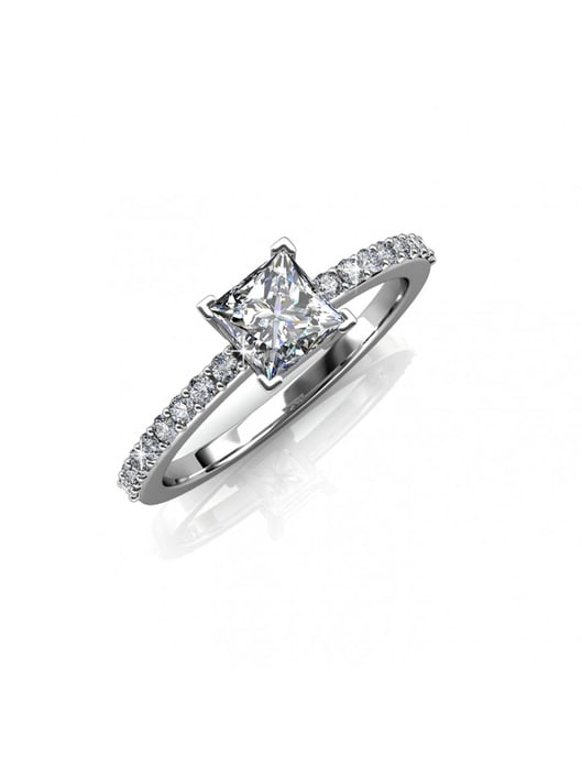 Eenvoudige vierkante ring - Oostenrijks kristal - Image 1