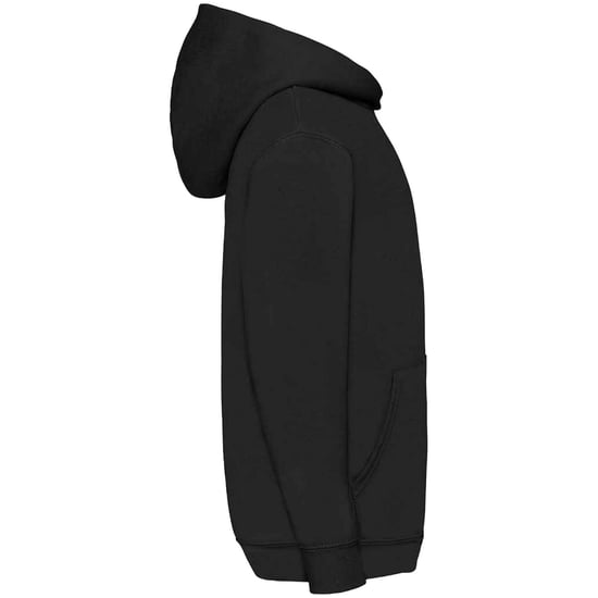 Fruit Of The Loom Kids Unisex Classic 80/20 Hoodie (Zwart) - Image 3