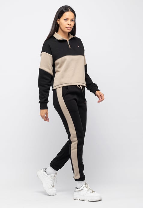 Tom Barron Ladies Floral Embroidered Half-Zip Tracksuit