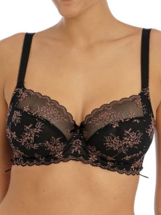 Offbeat Decadence Side Support Bra - Vintage Rose