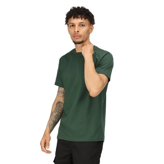 Regatta Mens Pro Cotton Soft Touch T-Shirt (Dark Green)