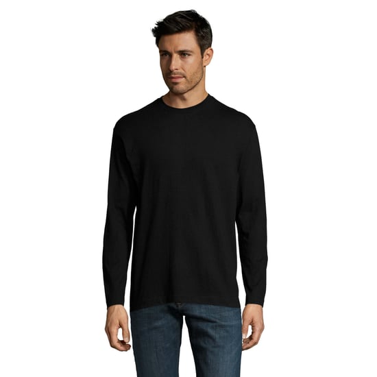 SOLS Heren Monarch T-shirt met lange mouwen (Diep zwart) - Image 1