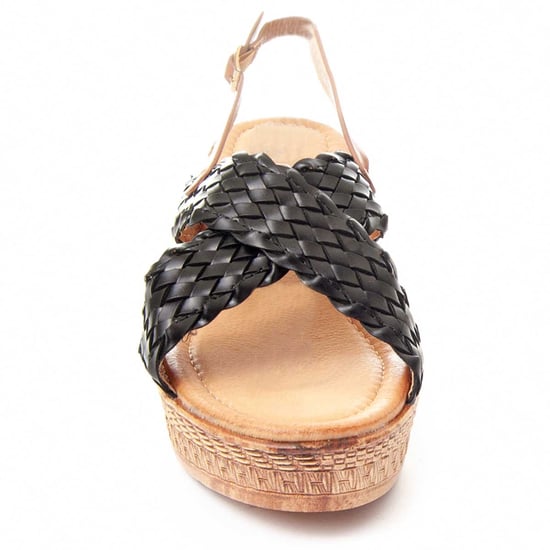 Montevita Wedge Sandalen Sandsum28 in Zwart - Image 4