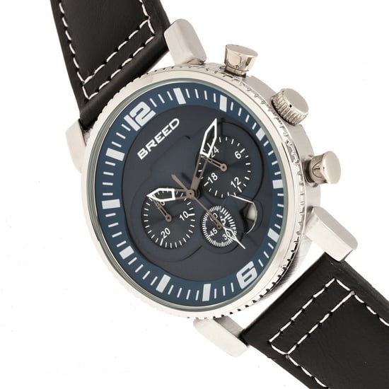 Breed Ryker Chronograph Leather-Band Watch w/Date