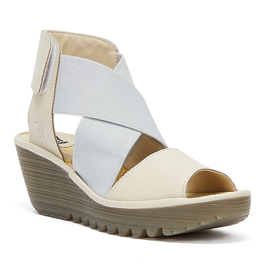 Fly London Yuba Dames Off White Sandalen - Image 2