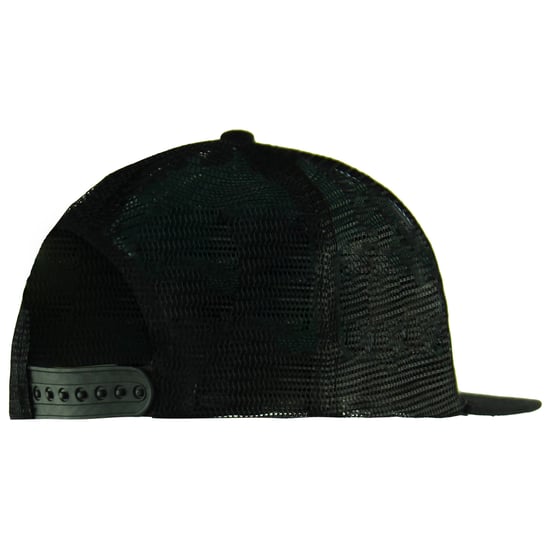 Yums Mesh Snapback Hat Adjustable Black White Logo Unisex Cap 200941 BLACK WHITE