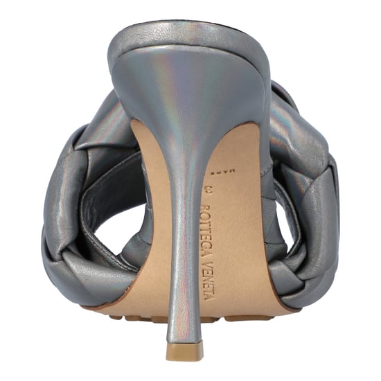 Bottega Veneta Metallic grijze Lido Mules - Image 3