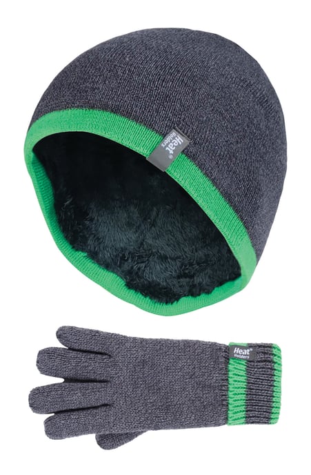 Heat Holders Kinderen Jongens Turn Over Hat Handschoenen Set - CG1P8 - Image 1