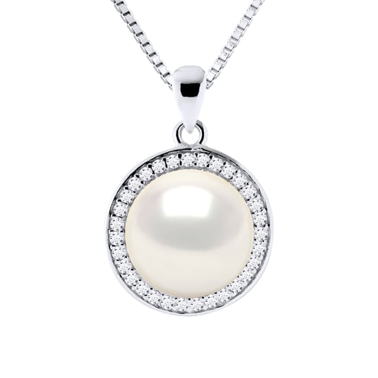 Necklace - Real Cultured Freshwater Pearl Button 10-11 mm