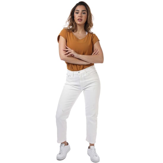 Tommy Hilfiger-jeans met tabard-logo voor dames, wit - Image 3