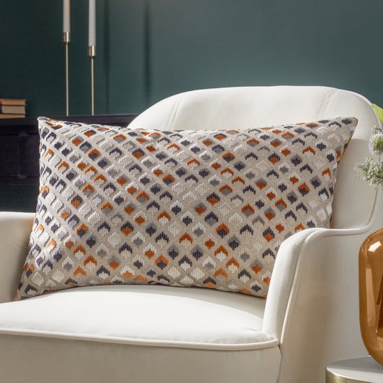 Paoletti Lexington Velvet Jacquard Polyester Filled Cushion