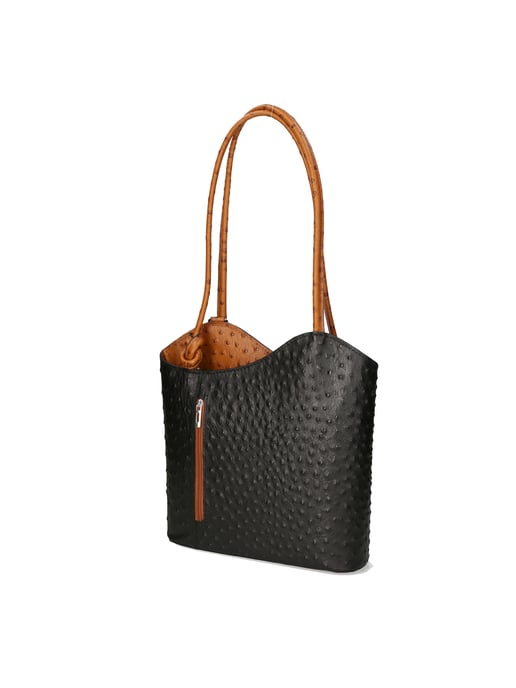 Gave Lux backpack women BLACK/COGNAC