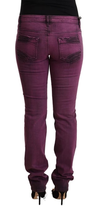 Costume National Women's Purple Cotton Stretch Slim Fit Denim Jeans