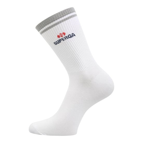 Superga Geribde gebreide sokken voor volwassenen (pak van 3) (Wit) - Image 2