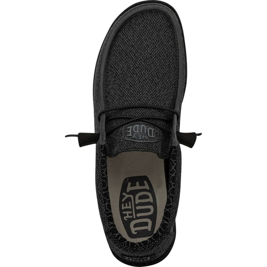 HEYDUDE Wally Sox Faux Suede Heren Micro Totaal Zwart Bootschoenen - Image 5