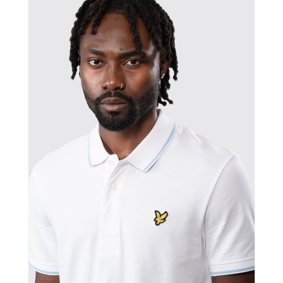 Lyle & Scott getipt poloshirt in wit - Image 6
