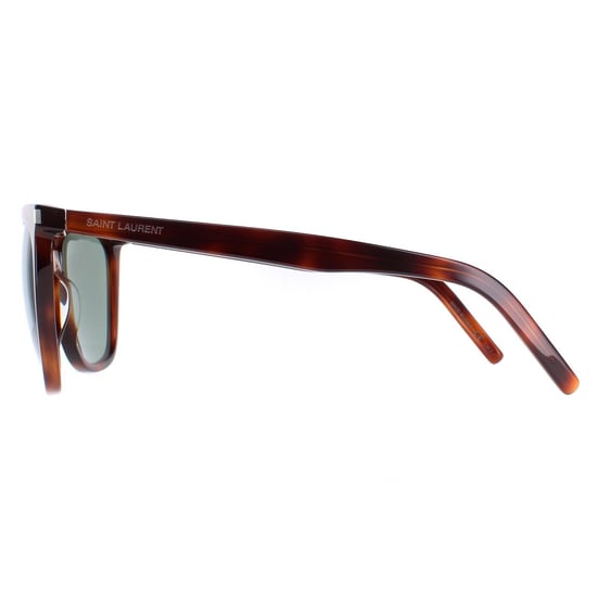 Saint Laurent SL 526 002 glanzend medium havana effen groene zonnebril - Image 3