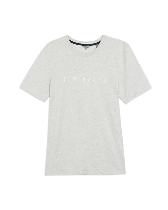 Ted Baker Broni Short-Sleeved Branded T Shirt, Grey