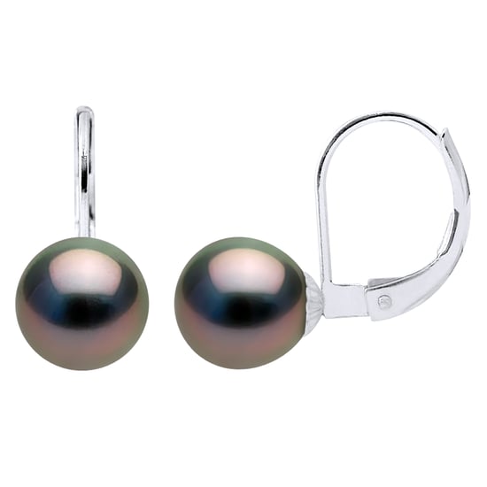 DIADEMA - Earrings - Silver and Real Tahitian Pearls