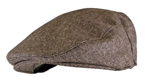 Traditionele platte pet van geruite wolmix voor heren - GL227 Bruin - Image 1