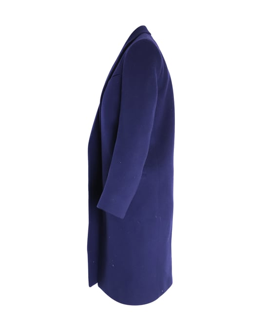 Celine Open-Front Jas in Blauwe Wol - Image 2