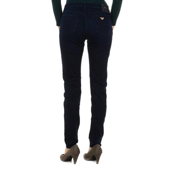 Women's long stretch denim pants 6Y5J28-5D2DZ