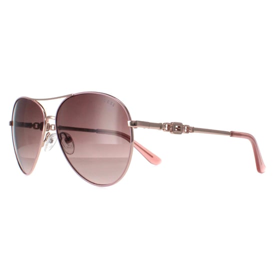 Guess Aviator Womens Gold Pink Brown Gradient GU7885-H