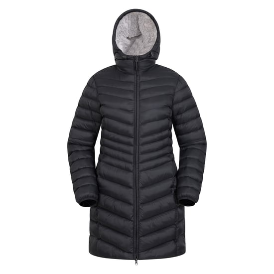 Mountain Warehouse Dames/Dames Florence gewatteerde jas met imitatiebontvoering (Zwart) - Image 1