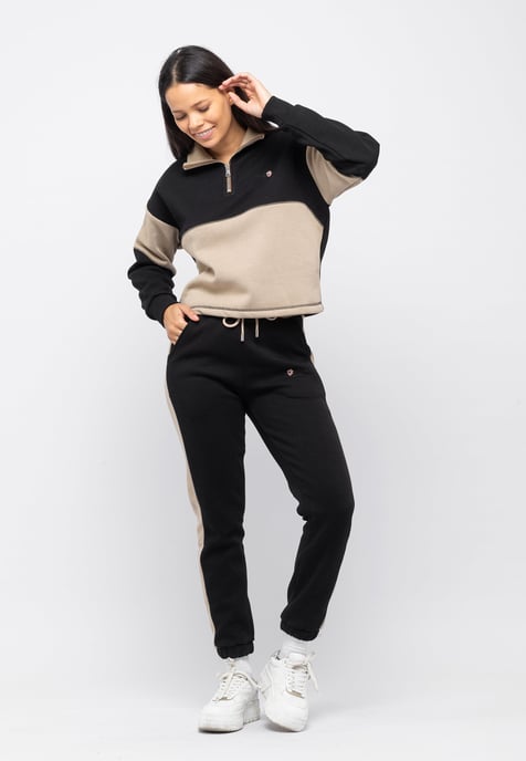 Tom Barron Ladies Floral Embroidered Half-Zip Tracksuit