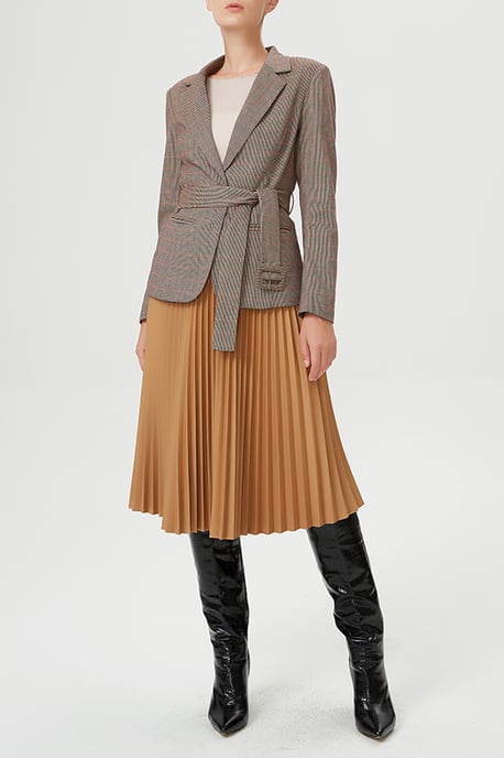 Geplooide rok en contrasterende elastische taille - Image 6
