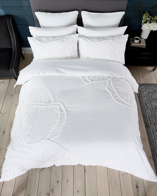 Ted Baker Magsk Ducmgtw8Whi Magnolia Super King Duvet Cover, White