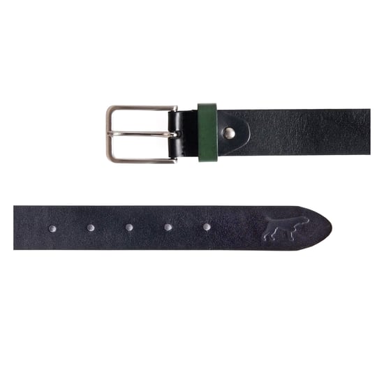 Men's Leather Belt Bicolor in Black