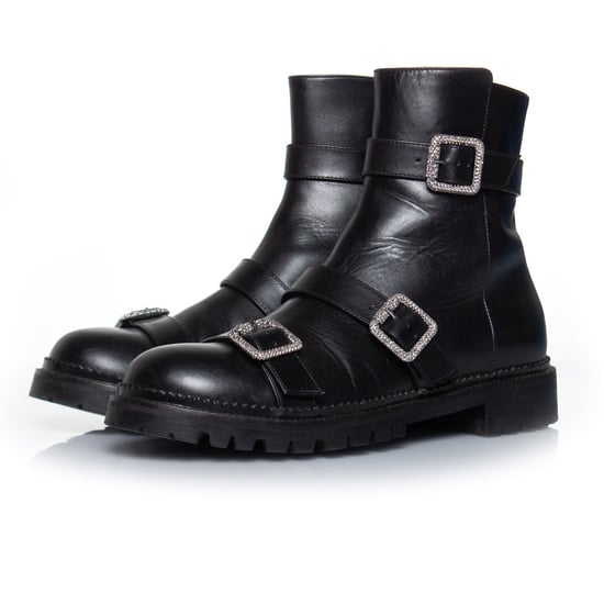 Hank flat jewel buckle ankle boots - Image 1