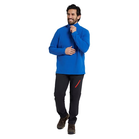 Mountain Warehouse Heren Camber II Half Zip Fleece Top (Blauw) - Image 3