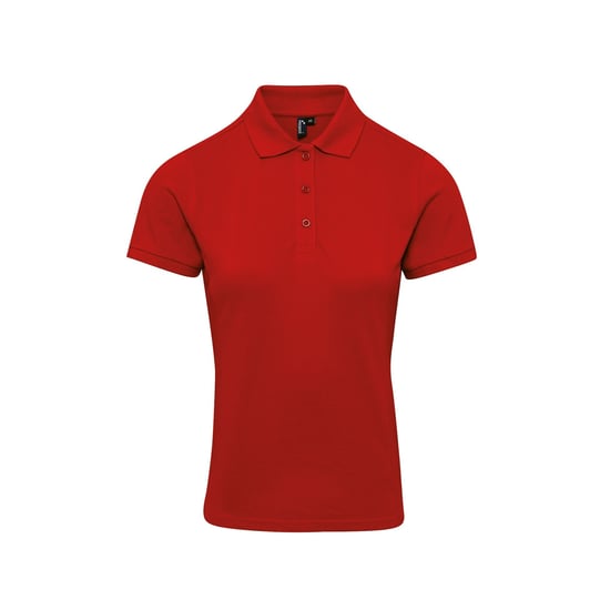 Premier Dames/dames Coolchecker Plus Piqu Polo met CoolPlus (Rood) - Image 1