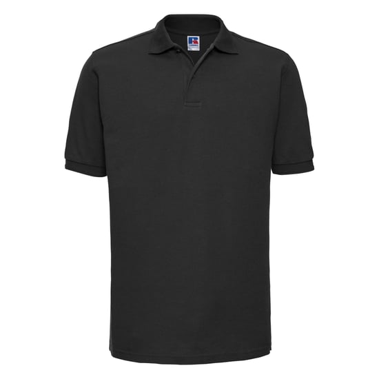 Russell Heren Ripple Collar & Manchet Poloshirt met korte mouwen (Zwart) - Image 1