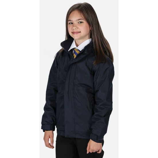Regatta Kids Unisex Thermoguard Fleece Lined Dover Jacket (Windproof & Waterproof) (Navy/Navy)