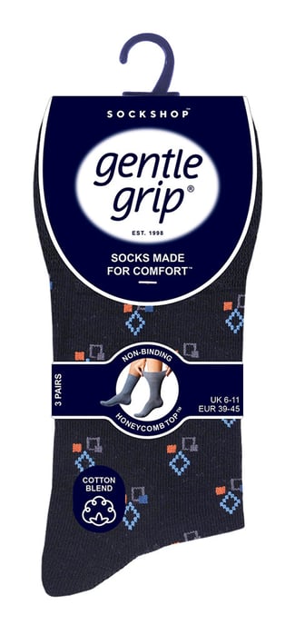 6 paar sokken zonder elastiek herensokken met zachte grip 39-45 Uk - SOMRJ582 - Image 2