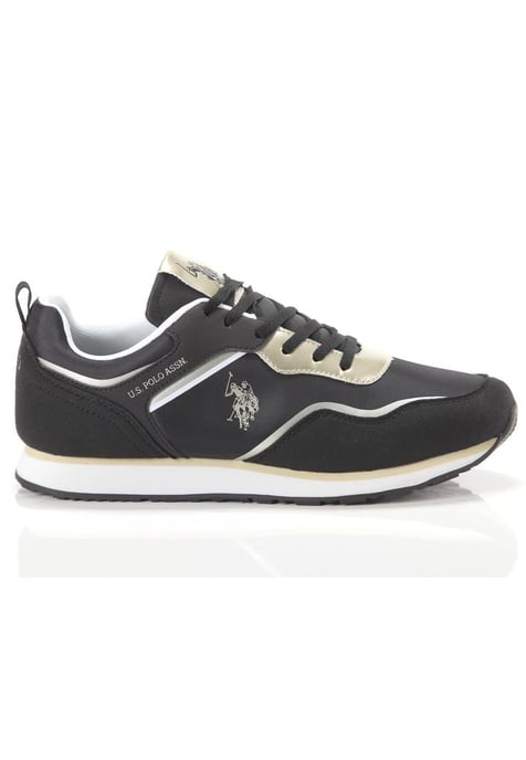 Us Polo Assn Women's  Slip-On Sneakers with Sporty Details in Black