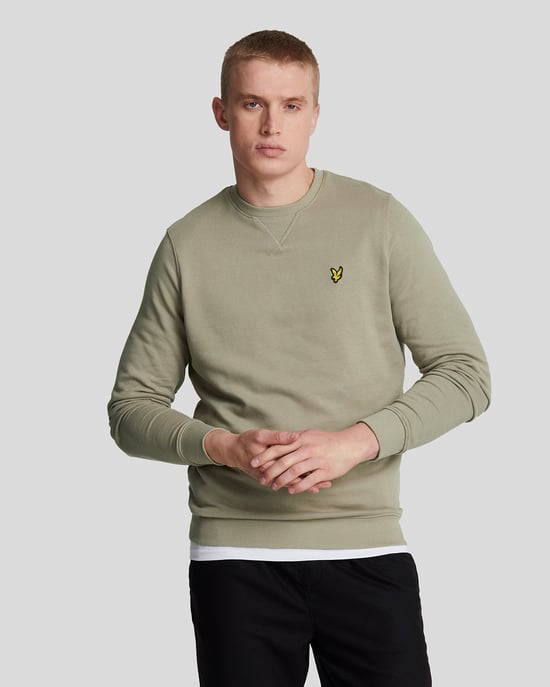 Lyle & Scott merk Sage uniform groen pull-over sweatshirt - Image 1