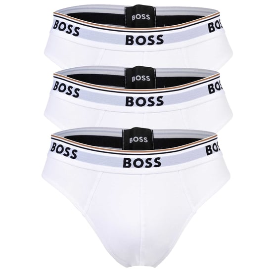 Men's Boss 3 Pack Briefs in .White 100 - Image 1