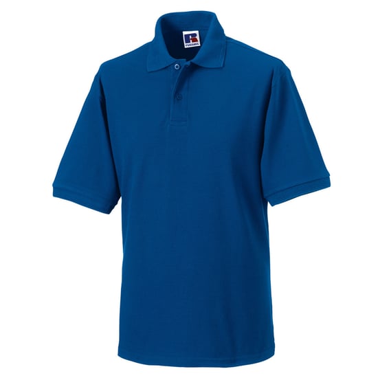 Russell Heren Polycotton Pique Slijtvast Poloshirt (Helder Koningsblauw) - Image 1