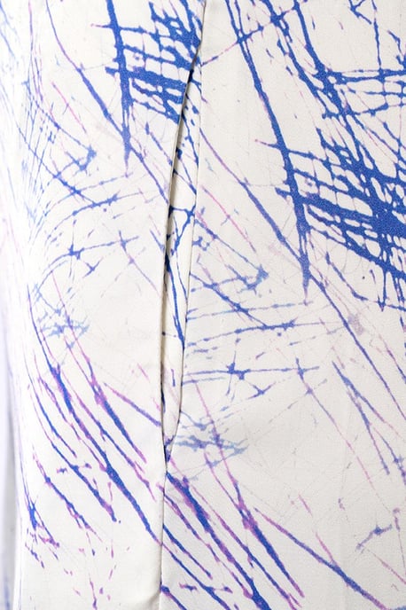 Aiden Print Broek Wit / Navy