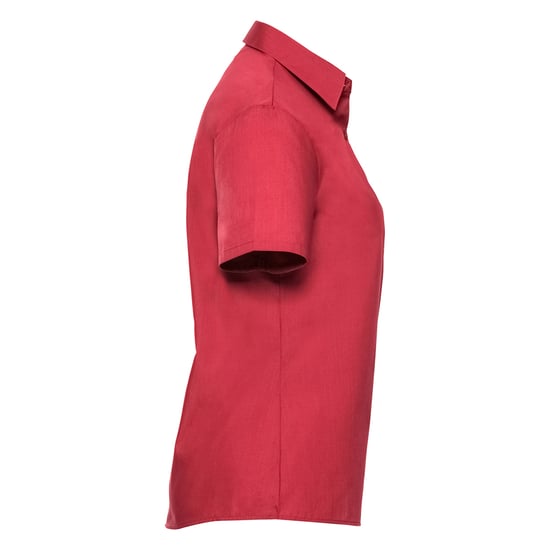 Russell Collection Dames/Dames Klassiek Polycotton Easy-Care Overhemd met Korte Mouwen (Klassiek rood) - Image 3