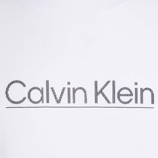 Men's Calvin Klein Raised Line Logo T-Shirt in White