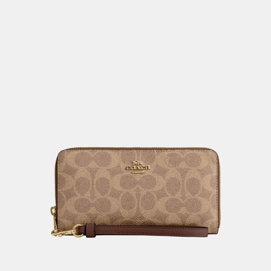Long Zip Around Wallet in Signature Canvas
