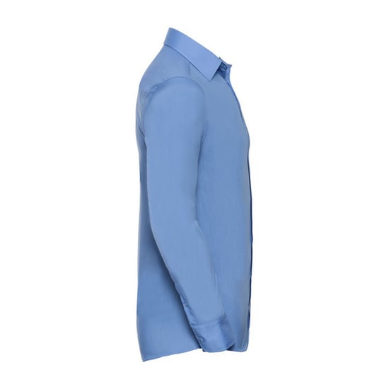 Russell Collection Heren Poplin Getailleerd Overhemd met Lange Mouwen (Bedrijfsblauw) - Image 3