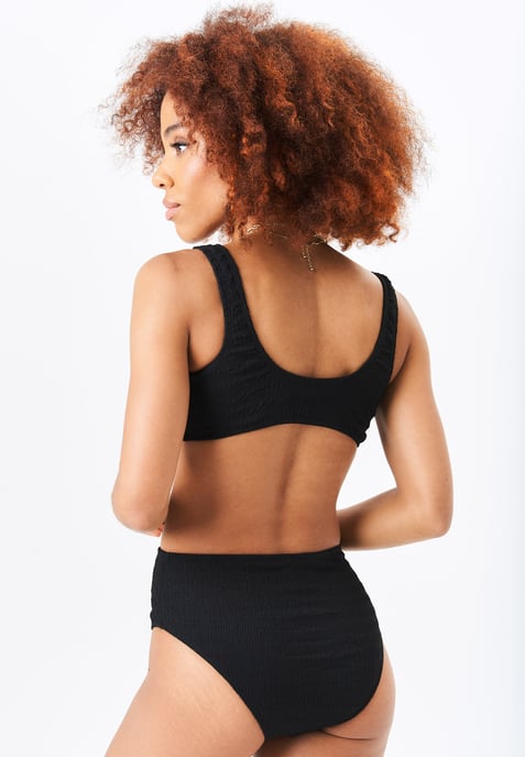 Textured Ring Detail Bikini Top