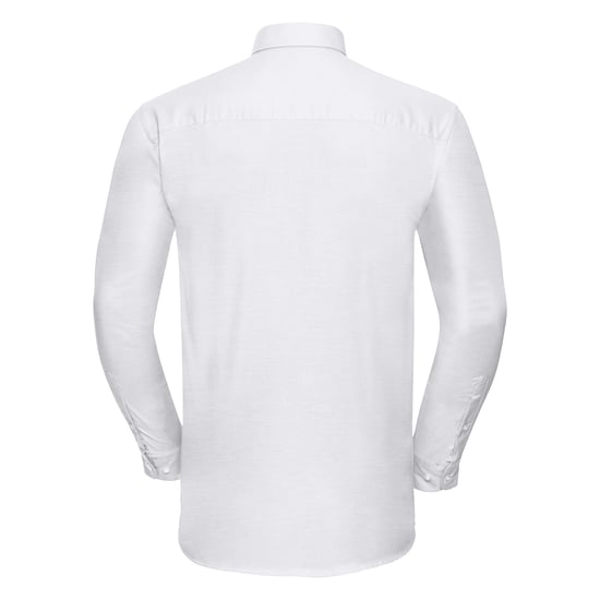 Russell Heren Oxford Easy-Care overhemd met lange mouwen (Wit) - Image 2