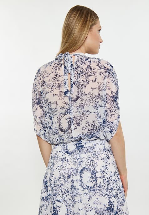 Dreimaster Blouse Dames marine wit - Image 4